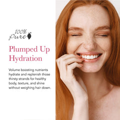 Champú 100% Pure kelp-menta lavado en ducha, limpia suavemente sin sulfatos.