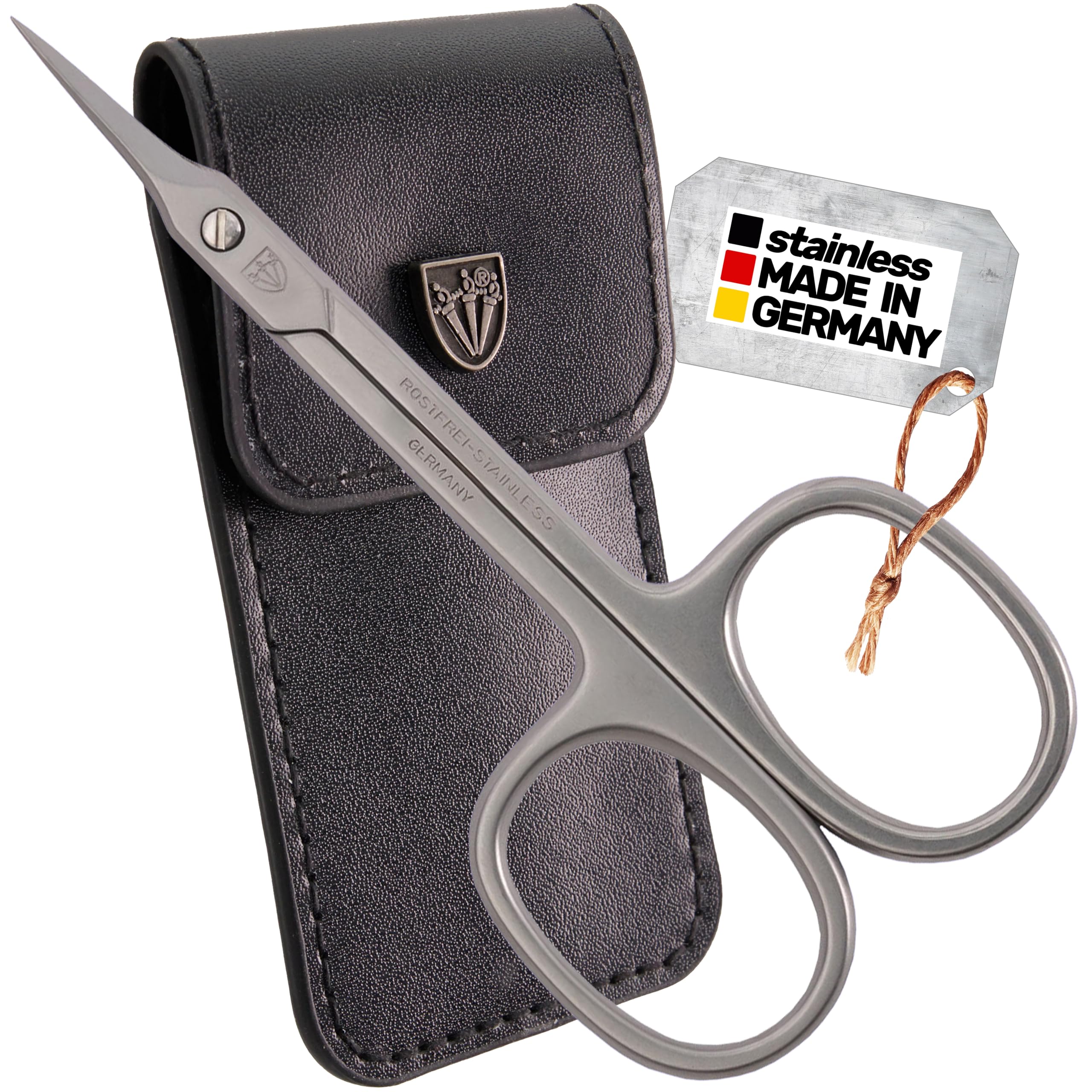 3 Swords Germany curved cuticle scissors offer precise grooming around the nail bed.