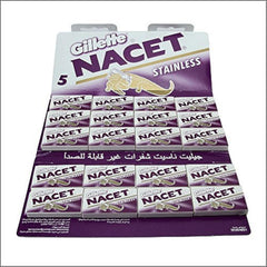 7 O'Clock NACET: cuchillas de doble filo, empaque seguro para almacenamiento.