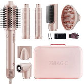 Presentación del kit 7MAGIC 7 en 1, ideal para secar y peinar en casa.