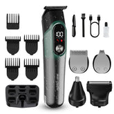 822 Cyan recortadora-barba-pelo, cortes precisos para barba y cabello en casa.