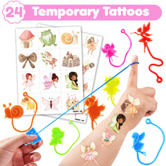 Tatuajes temporales de hadas 91STICKYHAND, diversión instantánea para los niños.