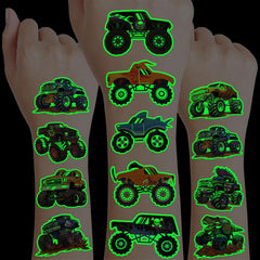 91TATTOOS camión-monstruo, diseños brillantes para fiestas y juegos.
