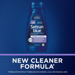 Selsun Blue, aplicación en la mano para una distribución fácil.