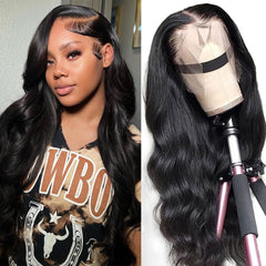 A FUTURE TONGMEI 13x4 frontal con onda cuerpo y cabello humano de 22 pulgadas, look natural.