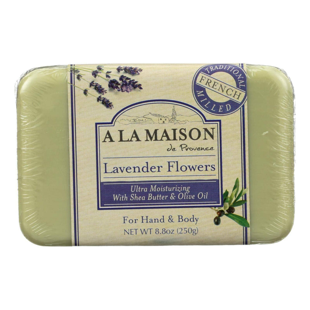A LA MAISON barra jabón lavanda flor, cuidado suave para la piel y aroma relajante