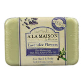 A LA MAISON barra jabón lavanda flor, cuidado suave para la piel y aroma relajante