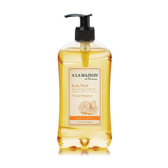 A LA MAISON gel ducha naranja bergamota frente: aroma cítrico para levantarte con energía.