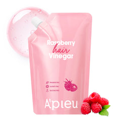 A'PIEU Raspberry Hair Vinegar refill pack reduces plastic waste and saves per ounce.