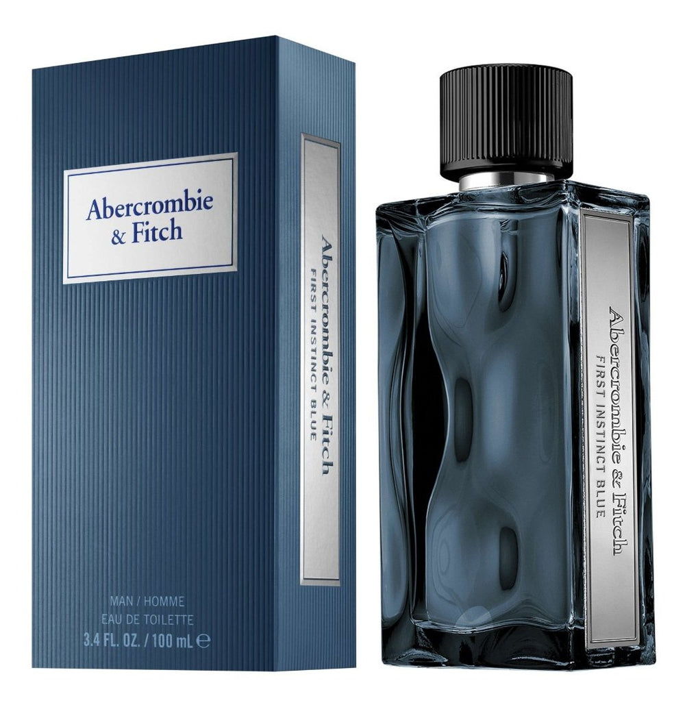 Abercrombie & Fitch First Instinct Blue, botella, frescura aromática para el día a día