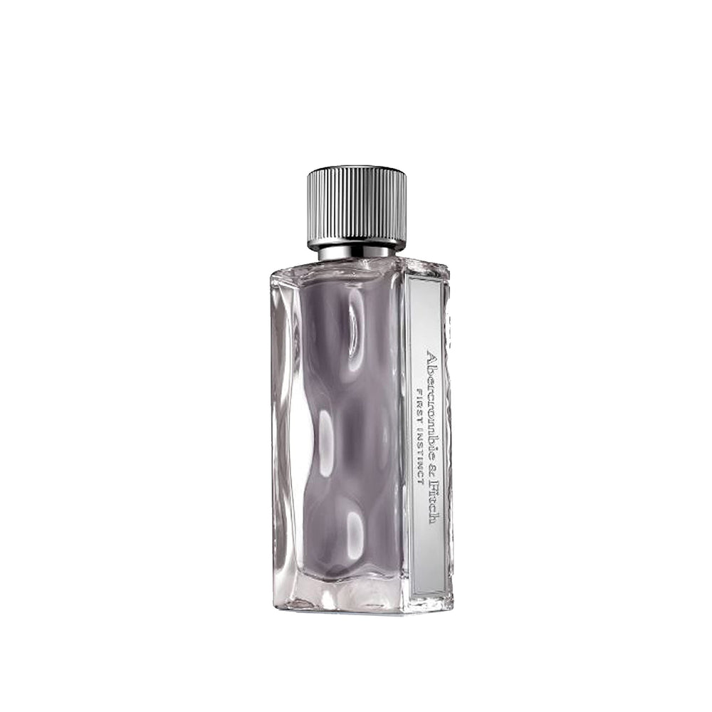 Abercrombie & Fitch First Instinct, botella frontal, aroma fresco para uso diario.