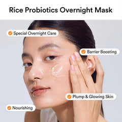 Abib Rice Probiotics Overnight Mask Barrier Jelly texture closeup shows bouncy gel.