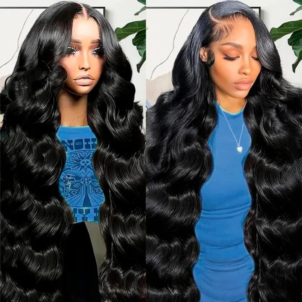 Ablyea 13x6 body wave lace front wig front view with natural hairline and volume.