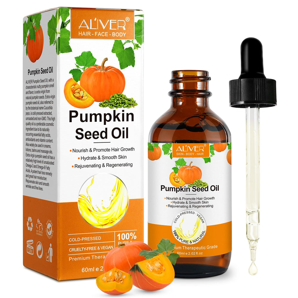 Aceite de semilla de calabaza — frasco para vertido suave y cómodo.