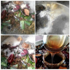 Aceite despertar del cuero cabelludo África Occidental: textura aceitosa lista para uso diario.