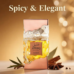 A CENTER Ateeq base reveals vanilla orchid and cedarwood for a lasting warmth.