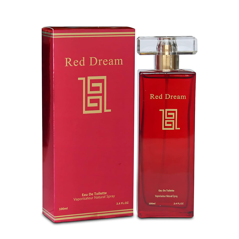 A CENTER Red Dream fragancia, botella frontal, aroma floral para uso diario
