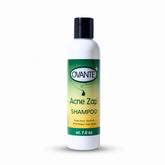 Acne Zap champú para cuero cabelludo, bote visible, fórmula natural para limpieza suave.
