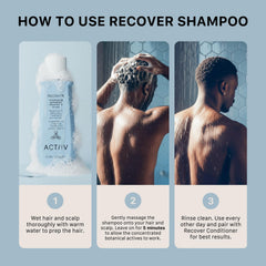 ACTIIV Recover champu textura cremosa: experiencia suave al aplicar