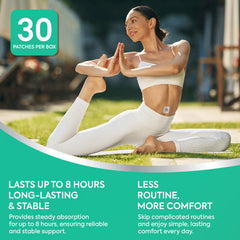 Close-up of Adellina Ozempatch on skin highlighting breathable, comfortable wear.