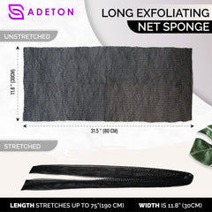 Adeton esponja de red africana larga y flexible para alcanzar la espalda facilmente