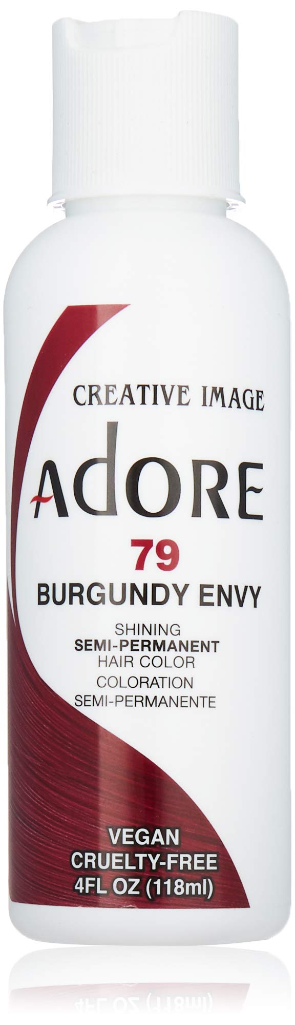 Adore Burgundy Envy: frasco de tinte semipermanente para aplicación suave.