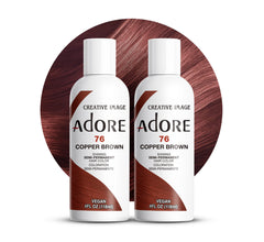 Adore color semipermanente cobre marrón en botella, listo para aplicar sin químicos agresivos