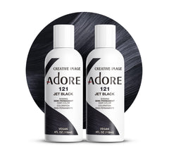 Adore Color Jet Negro Semi Permanente en botella, cobertura intensa