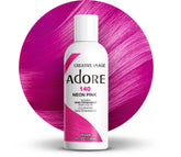 Adore Color Semipermanente Rosa Neón: botella para color vibrante en casa.