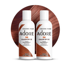 Adore Cajun Spice tinte semipermanente frente del empaque con color duradero