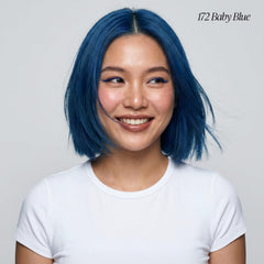 Adore tintura semipermanente azul bebé, aplicación fácil para cualquier tipo de cabello.