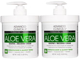 Advanced Clinicals loción de aloe vera, botella con bomba para hidratación rápida