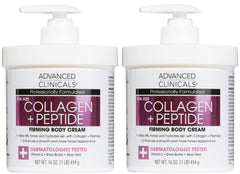 Advanced Clinicals Collagen Peptides Crème Corps en flacon, hydratation durable.