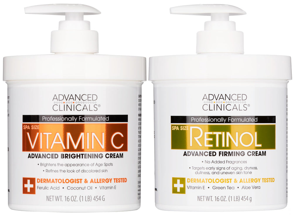 Advanced Clinicals crema corporal retinol, hidratación para piel suave y tersa.