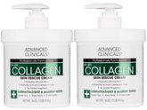 Advanced Clinicals Crema Cuerpo Collagen con Pompa, hidratación visible para piel suave