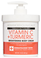 Advanced Clinicals crema Vitamina C para piel seca, aporta hidratación profunda y tono uniforme.
