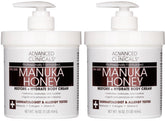 Advanced Clinicals Manuka Honey Body Cream en envase, hidratación diaria para piel seca.