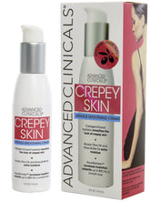 Advanced Clinicals crema para piel arrugada en cuerpo, hidratación suave y uniforme.