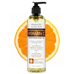 Advanced Clinicals Vitamina C brillo aceite corporal en frasco, hidrata y luminosidad