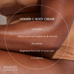 Advanced Clinicals Crème Vitamin C Corps – texture veloutée sans fini gras