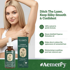 Gota de Aceite Cyperus Rotundus de Aemerry para uso post depilación