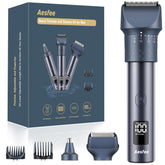 Ensemble Aesfee rasoir barbe tondeuse 3-en-1 en action.