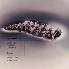 Aesop Eleos: ingredientes clave cedro atlas, patchouli y clavo.