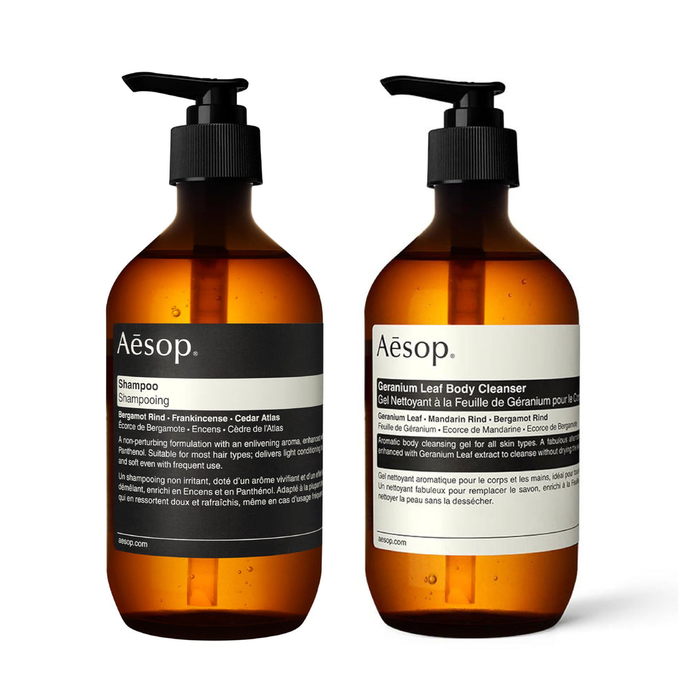 Aesop Feuille de Géranium Nettoyant Corps, flacon prêt pour une fraîcheur quotidienne