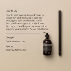 Aesop Voluminizante genera espuma rica para cabello fino