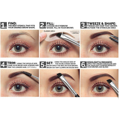 Aesthetica dúo cepillo doble extremo para cejas ofrece un acabado pulido.