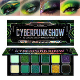 Afflano Paleta multichrome verde: sombras intensas para look diario vibrante