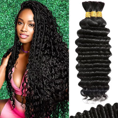 Afihond cabello trenza onda profunda 18 pulgadas para peinados bohemios duraderos.