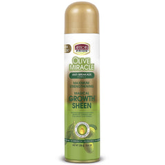 African Pride Aceite Oliva Spray Brillo para cabello suave y saludable.