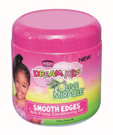 Botella de gel anti-frizz African Pride Dream Kids para cabellos delicados, controlando el frizz.